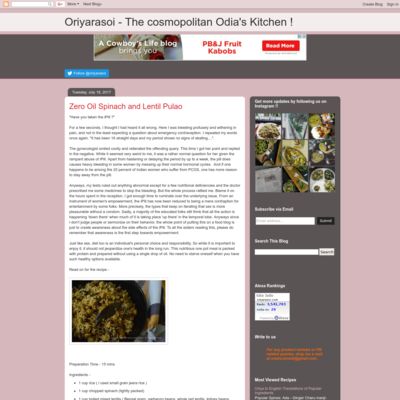 Oriyarasoi - The cosmopolitan Odia's Kitchen