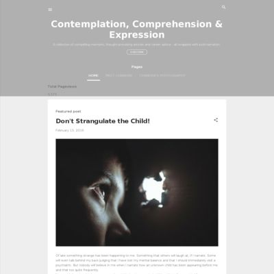 Contemplation, Comprehension & Expression