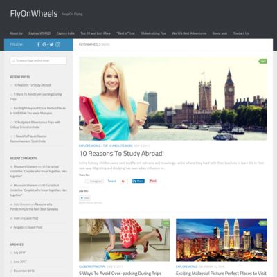 Fly On wheels (Travel Blog)
