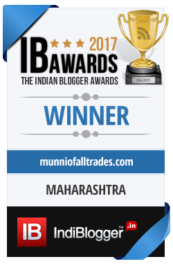 Winner of The Indian Blogger Awards 2017 - Regions