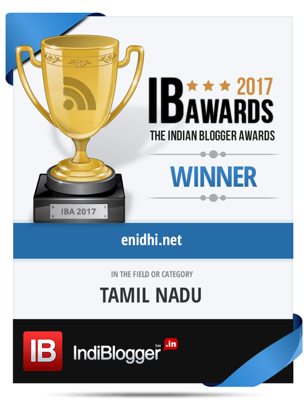 enidhi.net wins #IBA2017 award for Tamil Nadu category